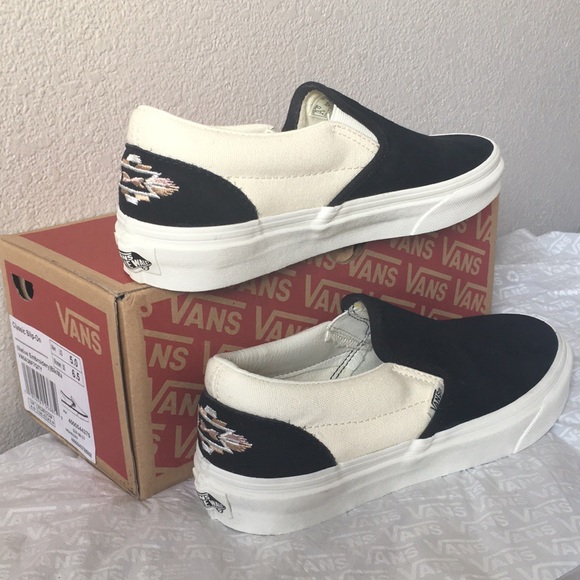 embroidered vans slip ons